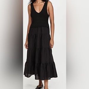 EN SAISON MIXED MEDIA TIERED MAXI DRESS

Small